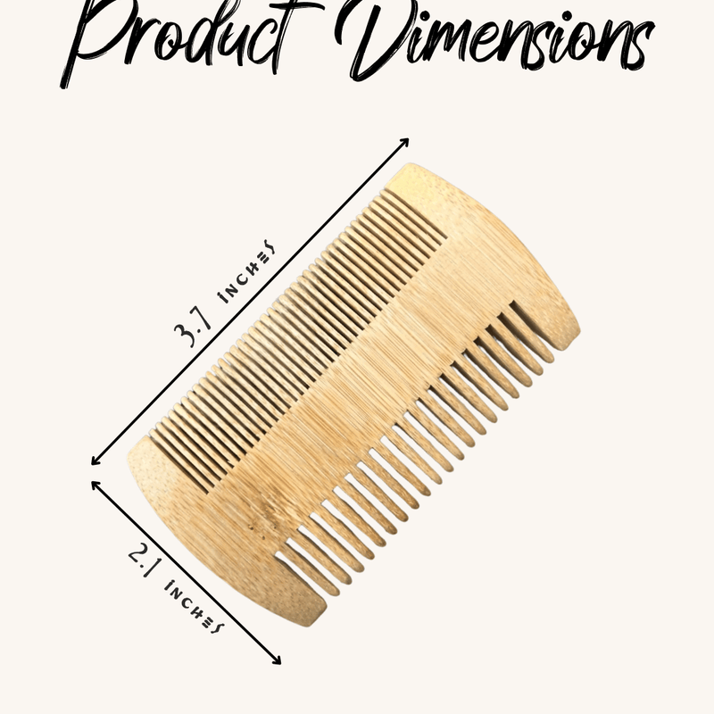 Bamboo Beard Comb | Double-Sided