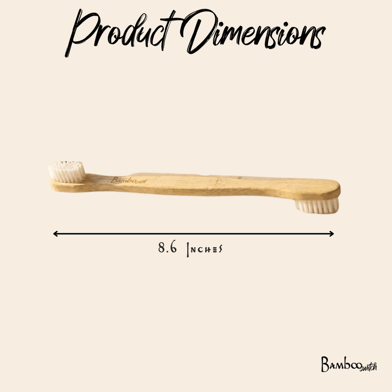 Bamboo Dog Toothbrush | Double-Sided