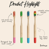 Bamboo Kids Toothbrush | Round Handle
