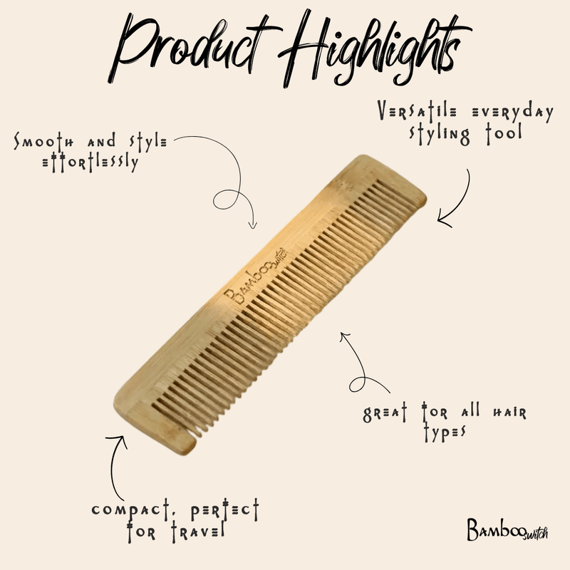 Bamboo Pocket Comb