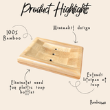 Bamboo Soap Dish Lift | Draining