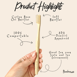 Bamboo Toothbrush | Compostable Bristle